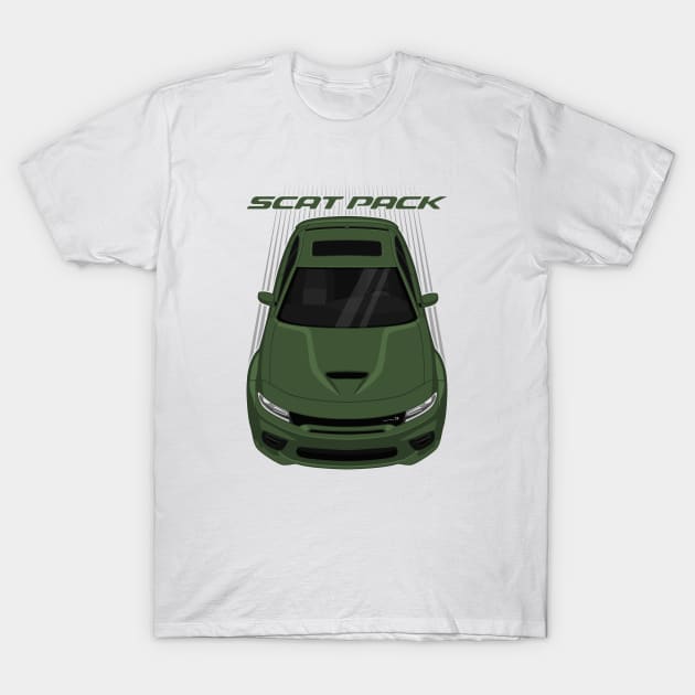 Dodge Charger Scat Pack Widebody - F8 Green T-Shirt by V8social